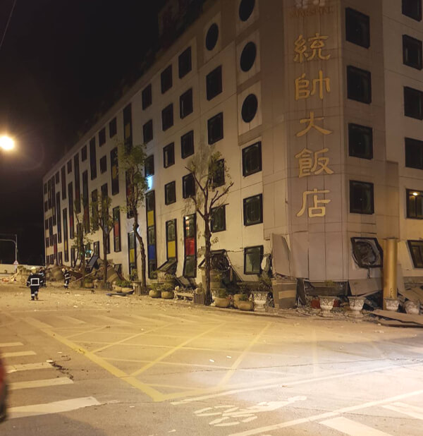 台湾地震の写真