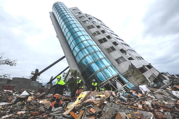 台湾地震の写真
