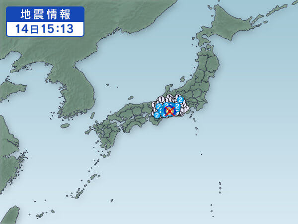 地震情報の画像