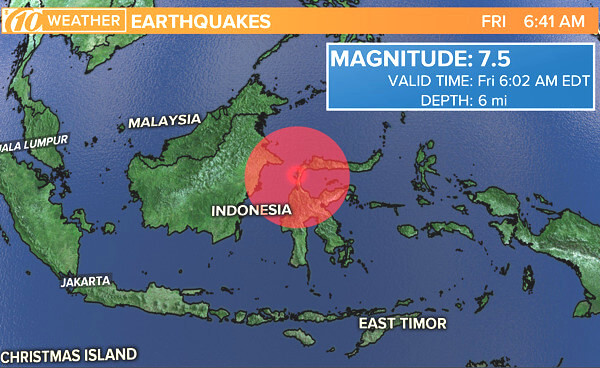 インドネシア大地震の画像