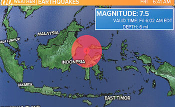 インドネシア大地震の画像