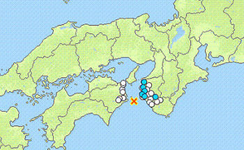 地震情報の画像