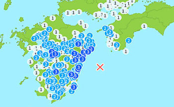 地震情報の画像