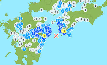 地震情報の画像