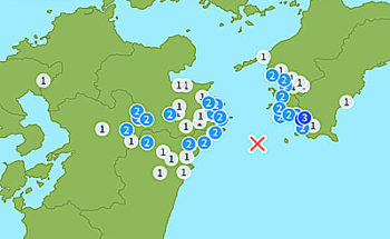 地震情報の画像