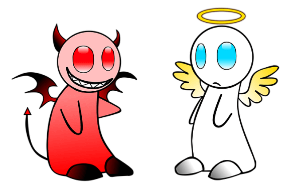 悪魔と天使のイラスト
