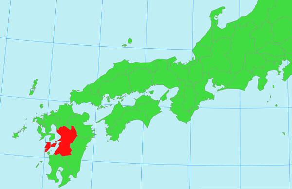 九州～西日本の地図