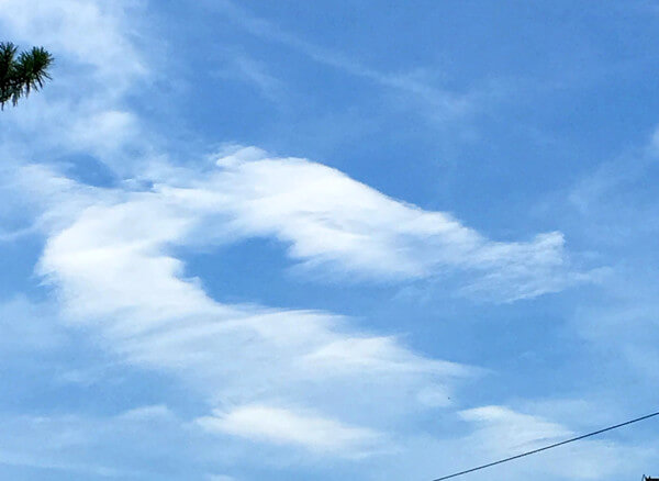 面白い形の雲の写真「龍(その4)」