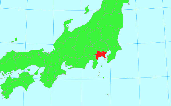 日本地図(神奈川県)