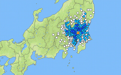 地震情報の画像