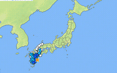 地震情報の画像