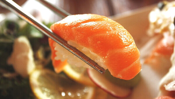 サーモン寿司の写真