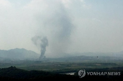 北朝鮮が南北連絡事務所を爆破し破壊した時の写真