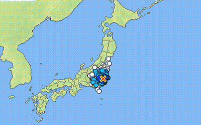 地震情報の画像