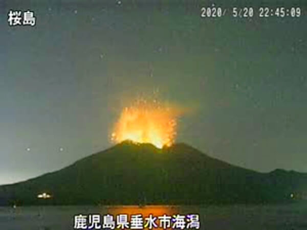 桜島の噴火画像