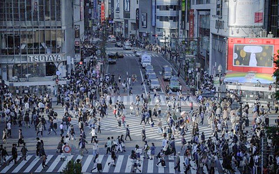 渋谷の交差点の写真