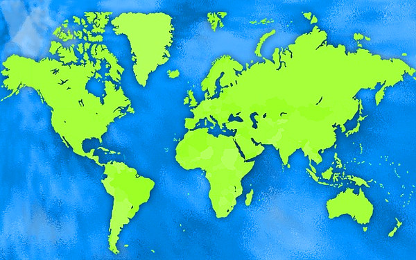 世界地図のイラスト