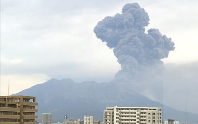 桜島噴火の写真