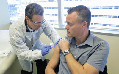 新型コロナウイルスのワクチン接種のニュース写真