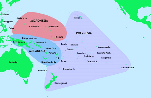 ミクロネシアの地図