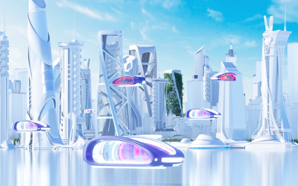 未来都市のイメージイラスト