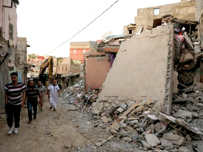 モロッコ地震のニュース画像