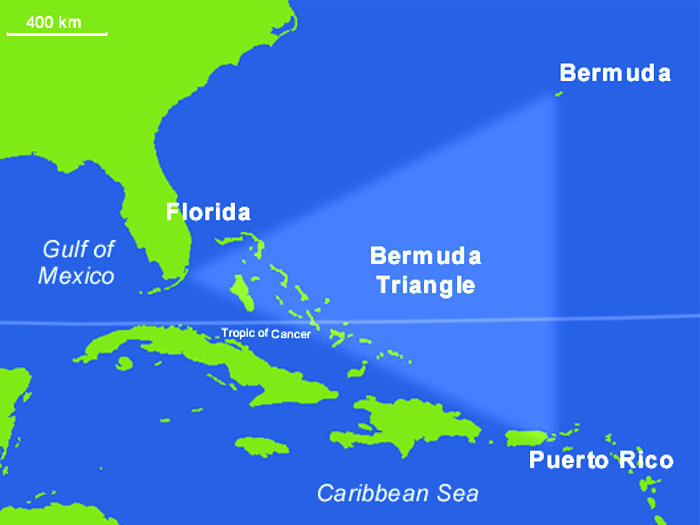 バミューダトライアングルの地図