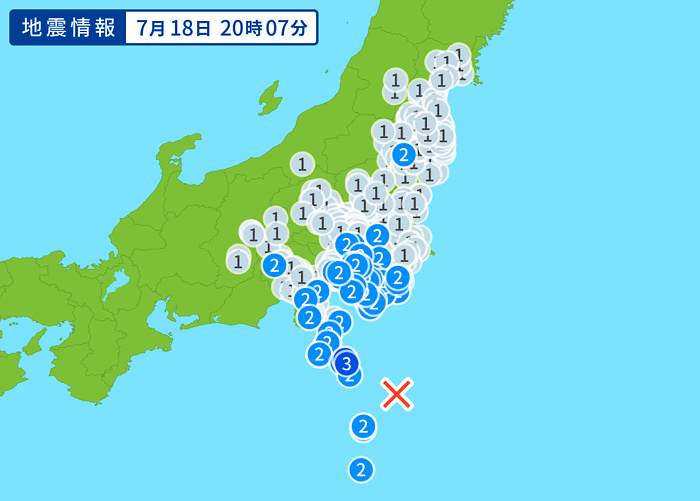 地震情報の画像