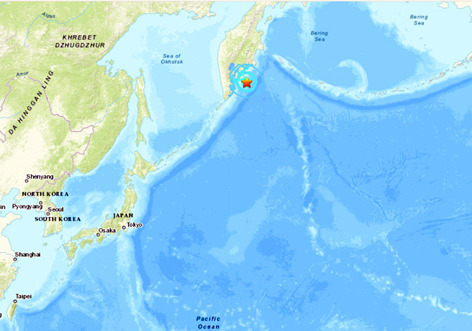 地震情報の画像