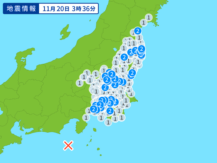 地震情報の画像