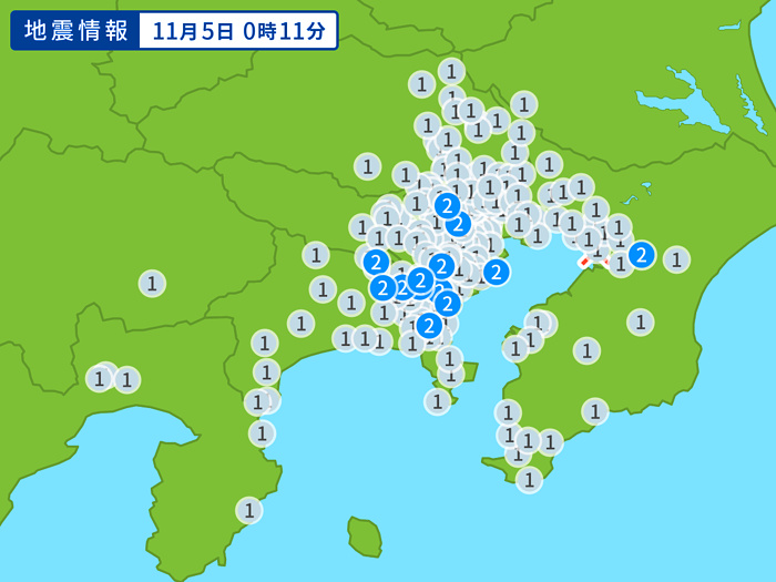 地震情報の画像