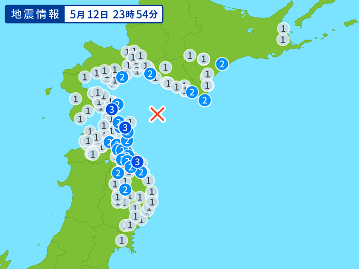 地震情報の画像