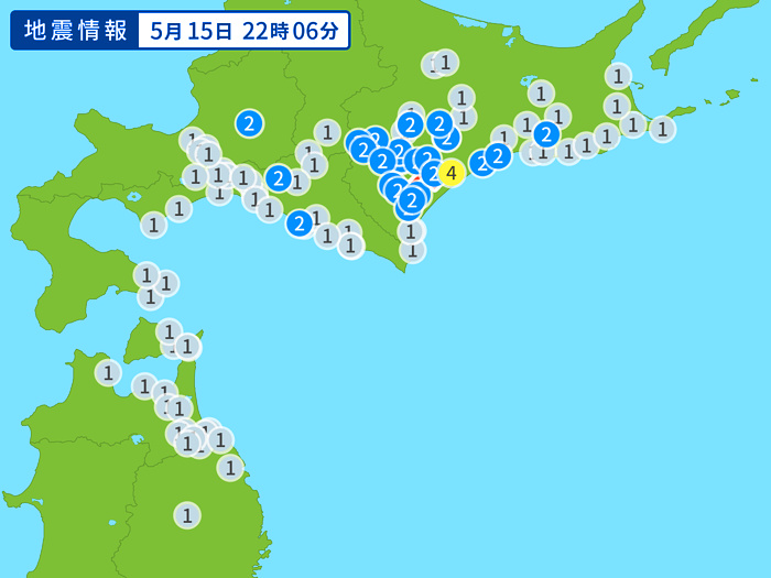 地震情報の画像