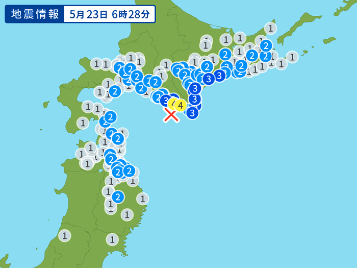 地震情報の画像