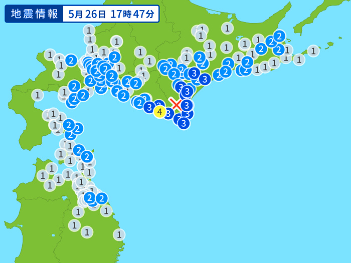 地震情報の画像