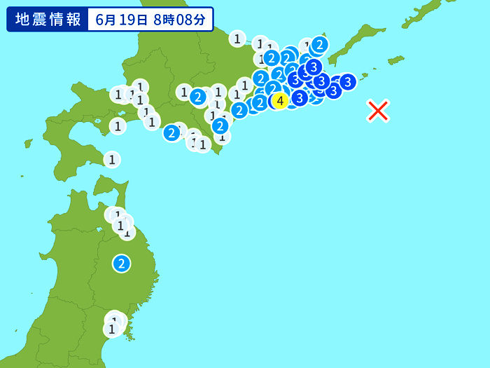 地震情報の画像