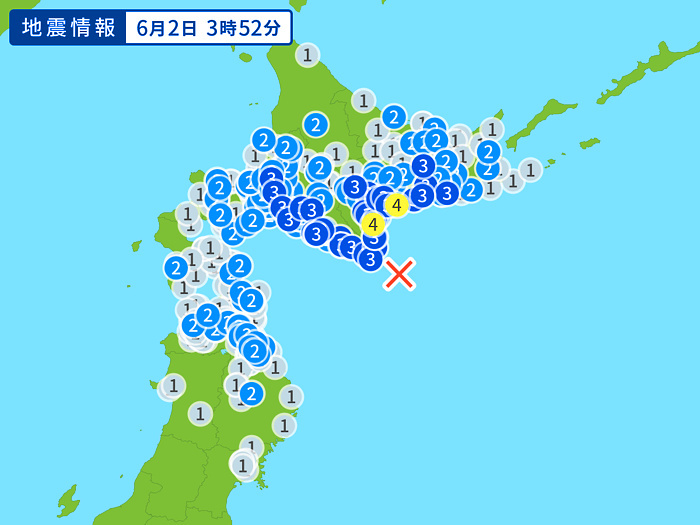 地震情報の画像