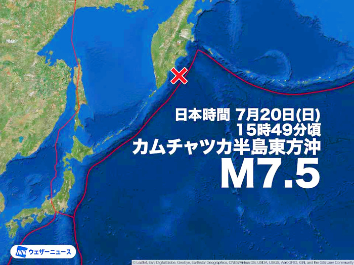 地震情報の画像