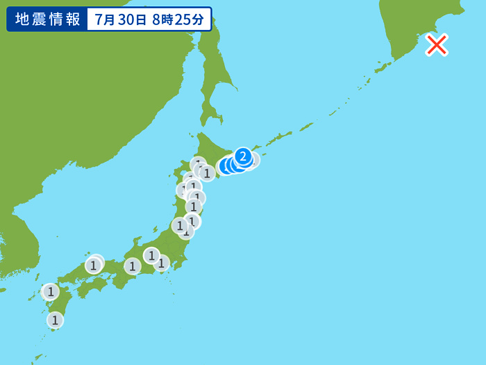 地震情報の画像