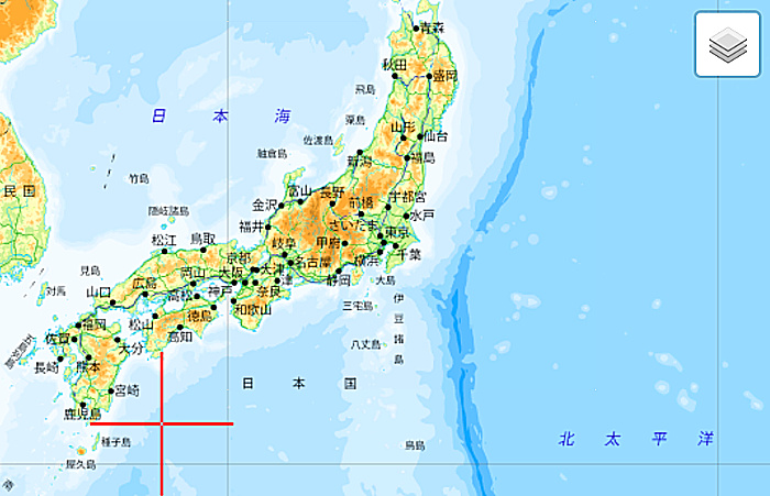 日本地図の画像