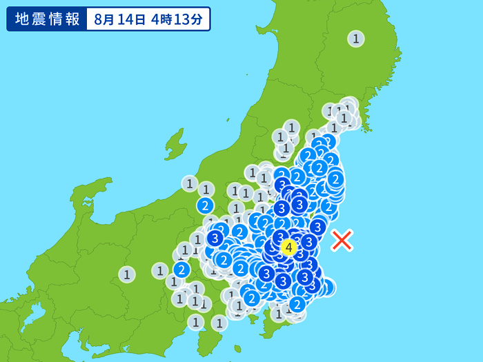 地震情報の画像