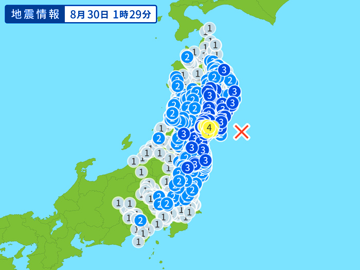 地震情報の画像