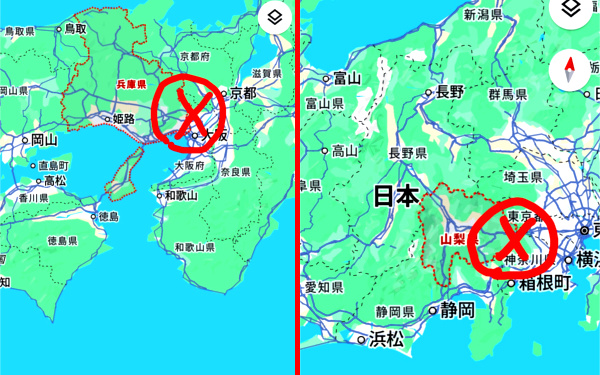 日本地図の画像