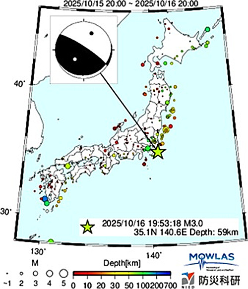 地震情報の画像