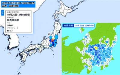 地震情報の画像
