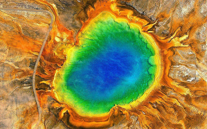 イエローストーン国立公園の火山の写真