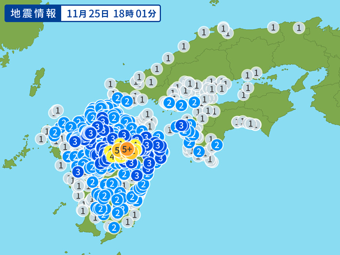 地震情報の画像