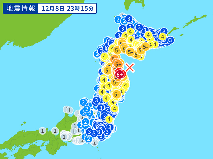 地震情報の画像