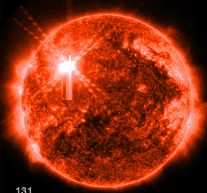 太陽フレアのグラフ