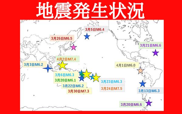 地震情報の画像